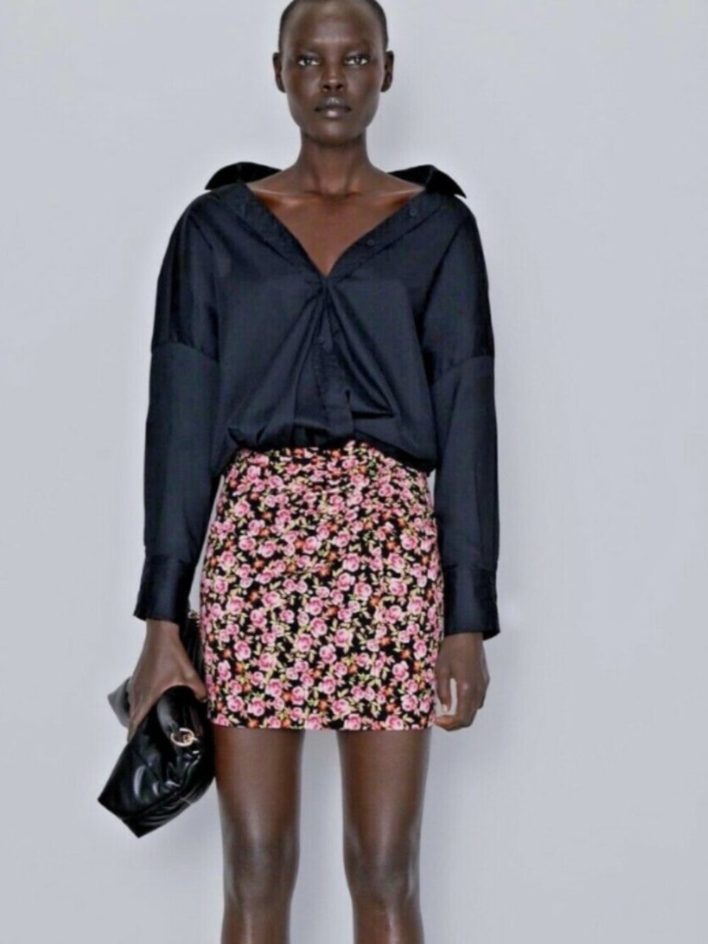 Zara Floral Mini Skirt